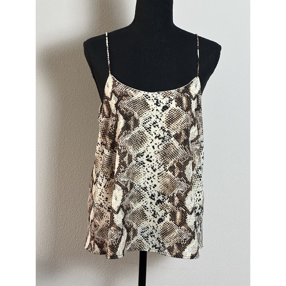 Altar'd State Women's Spaghetti Strap Scoop Neck Snakeskin Cami‎ Tank Top Size S